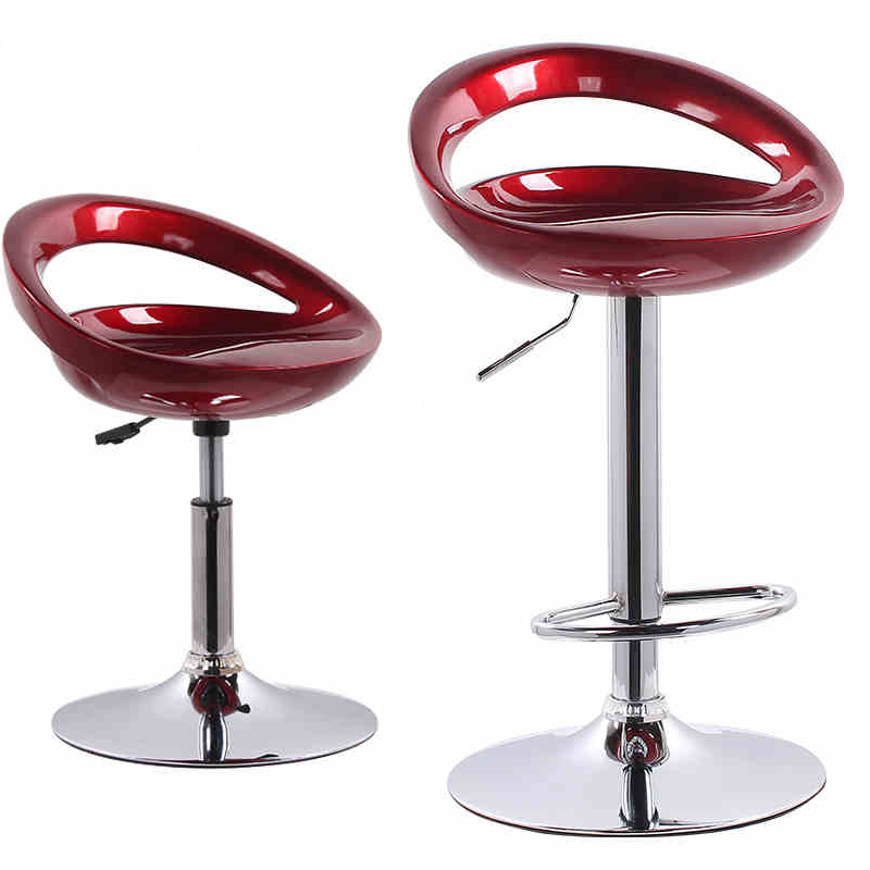 吧台椅升降椅酒吧椅子靠背ABS月亮椅凳前台椅高脚凳吧凳液压转椅