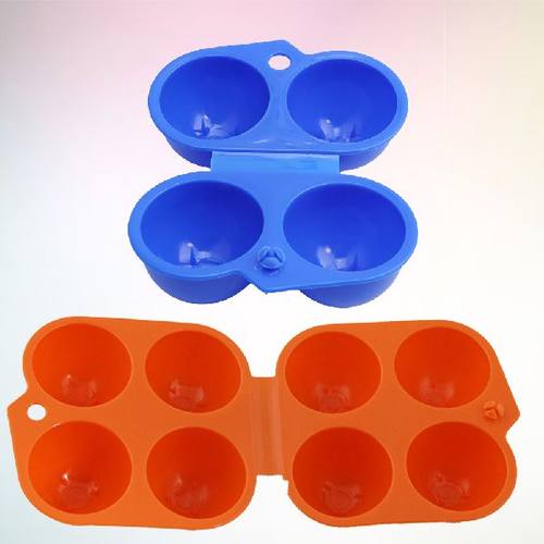 2 Pcs 2+4 Grids Trays Plastic Thicken Eggs Container for