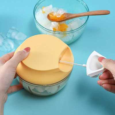 刨冰器家用小型破壁冰沙制作机绵绵冰雹手动冰块破碎创薄冰渣工具