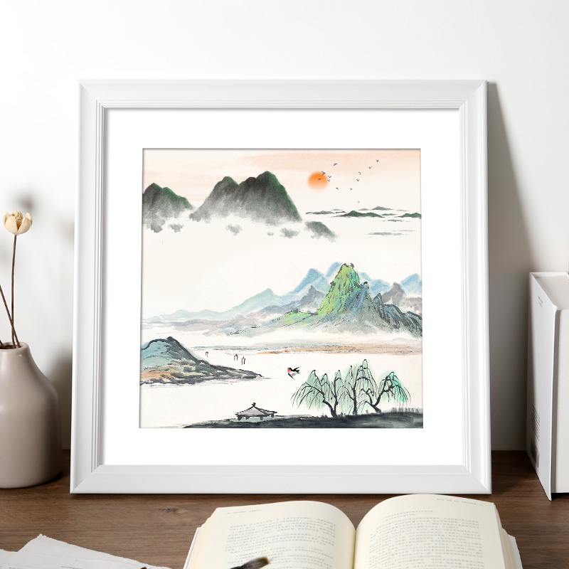 Square solid wood picture frame hanging wall 33 38 30 40 45