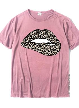Funny Leopard Print Lips Biting Bite Me Gifts For Women T-Sh