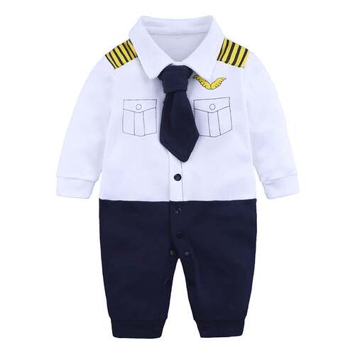 极速boys newborn 23 pilot uniform romper infant one piece ou