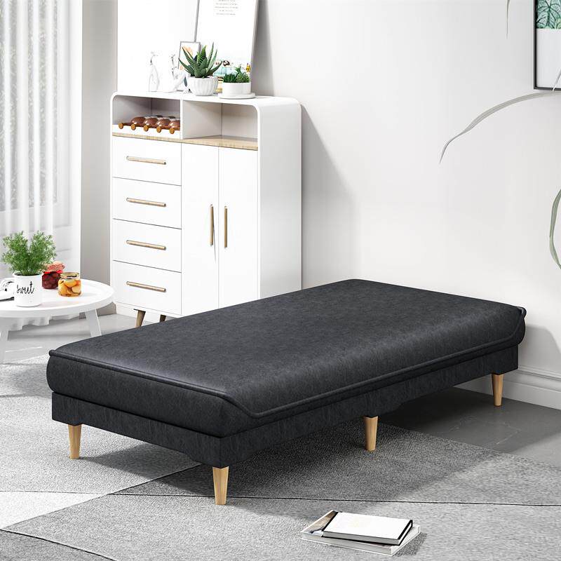 A9L阳台沙发皮艺床贵妃榻单独躺椅可坐可躺床皮沙发床拼接床加宽