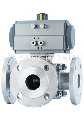 气动不锈钢三通球阀/Q644F气动不锈钢L型球阀/Q645F不锈钢T型球阀