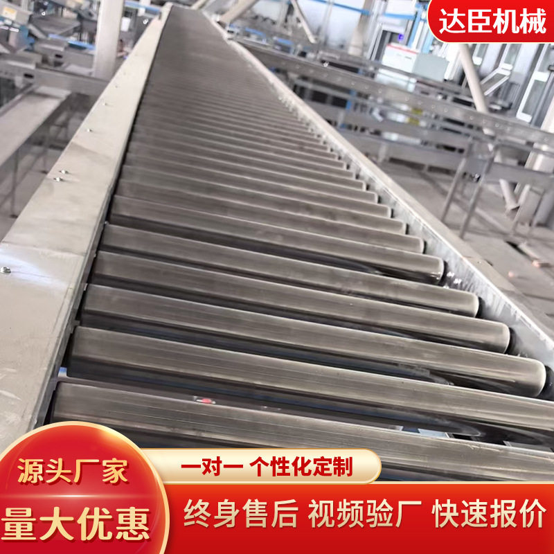 滚筒输送机不锈钢托辊滚筒输送机家具厂木箱运输无动力滚筒输送机