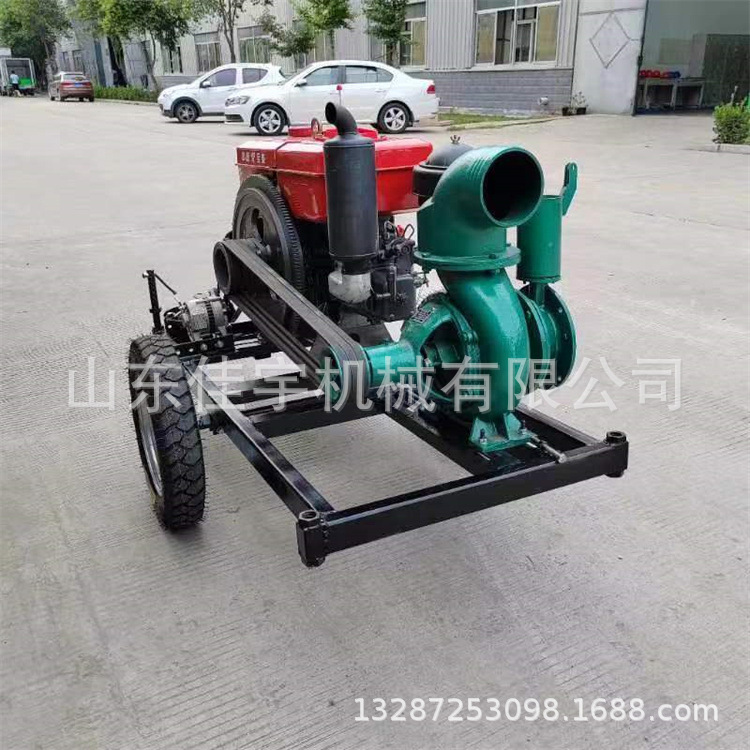 农田应急排水喷灌泵移动式柴油混流泵 电动抽水泵