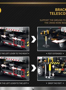 臻砖R10415e装obr程ix2201机械动力工随车吊遥控积木高难度拼益智