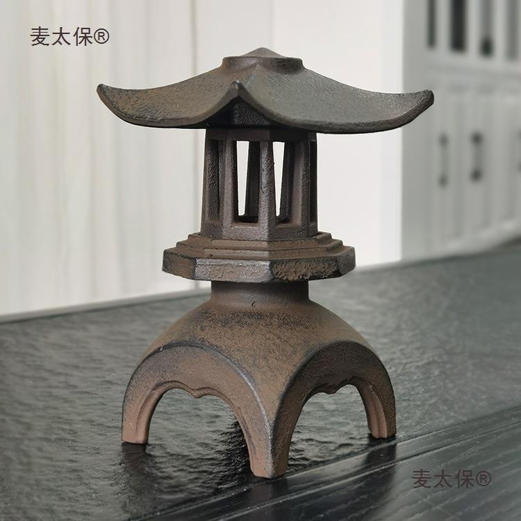 古宫代灯古雪见灯艺烛台传统装饰52501仿麦真怀旧铸铁铁建筑复古