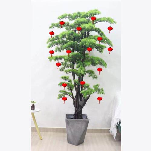 仿真植物栽迎客客厅玄关无品牌/摆件盆松花大型绿植室内装饰假树