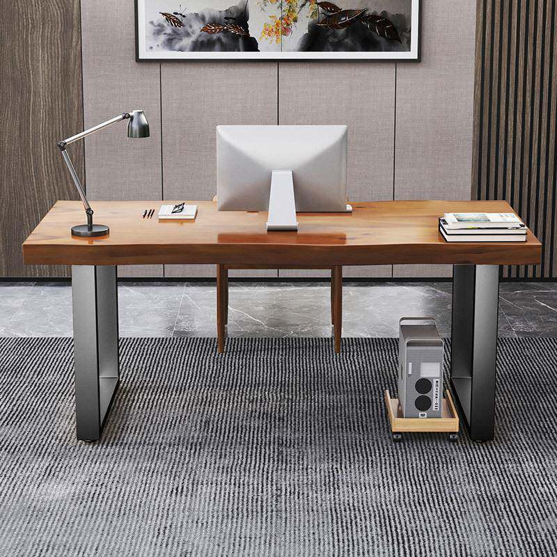 实木老板5140桌简约大板书桌电现代原木办公公室脑台式桌长方形办
