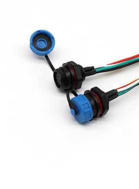 公水航空插头线智能铜防设备连接线后PKU螺母母对接线