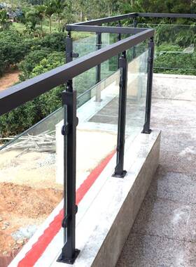 别墅梯室内外不锈栏钢玻扶手护51285自建房不锈钢工程楼立柱璃栏
