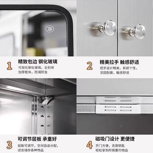 防潮GIJ锈钢餐边柜家用厨房碗柜纳柜收多层储柜微波不炉放物置柜