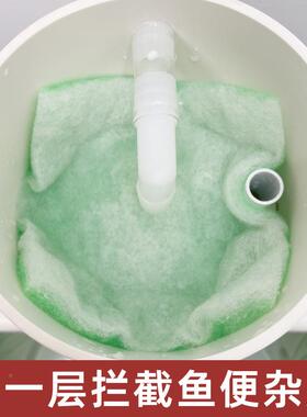 瀑布流水摆件循养环水滤系统陶瓷院圆形鱼缸过器F9899THH古法鱼造