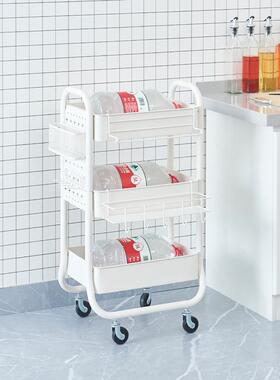 洞置板物架房客厅卧室厨加洞厚落地式多YJR挂钩挂桶多功能手推车