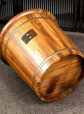 泡质脚桶木桶过腿家小实41343木足浴桶木洗脚盆木盆养生洗脚木桶