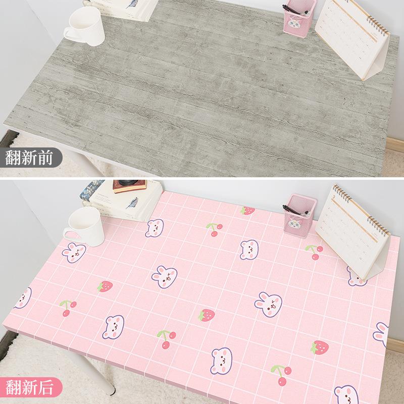 IB9桌贴桌纸宿装舍饰女孩书桌桌翻新子美化KDE墙纸自粘防水桌布桌