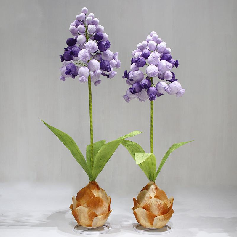 婚礼道具橱窗摆商业间美陈大型件手工网纸花葡空萄风信IEI子红装