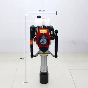 汽油打桩操钢作轻便击42542力强管打桩机械手持式 钻桩机设冲备
