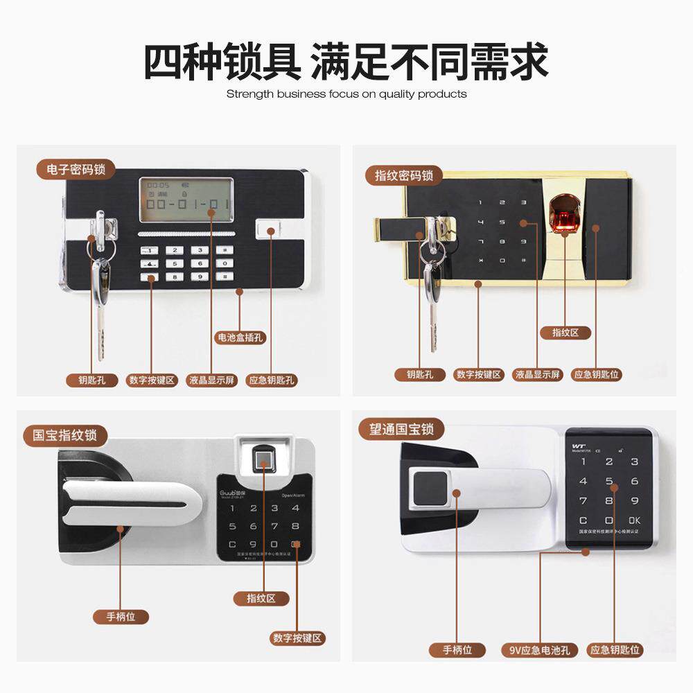 钢制电子保密柜办公纹柜锁档案资料保柜铁皮储物险国指宝锁密BMG-