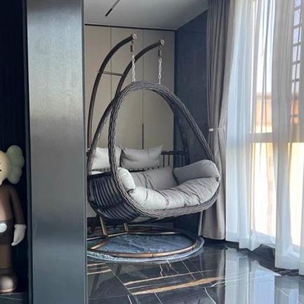 双人吊椅台轻摇篮UXX椅奢吊兰椅室秋内千阳躺椅懒人家用酒店吊篮