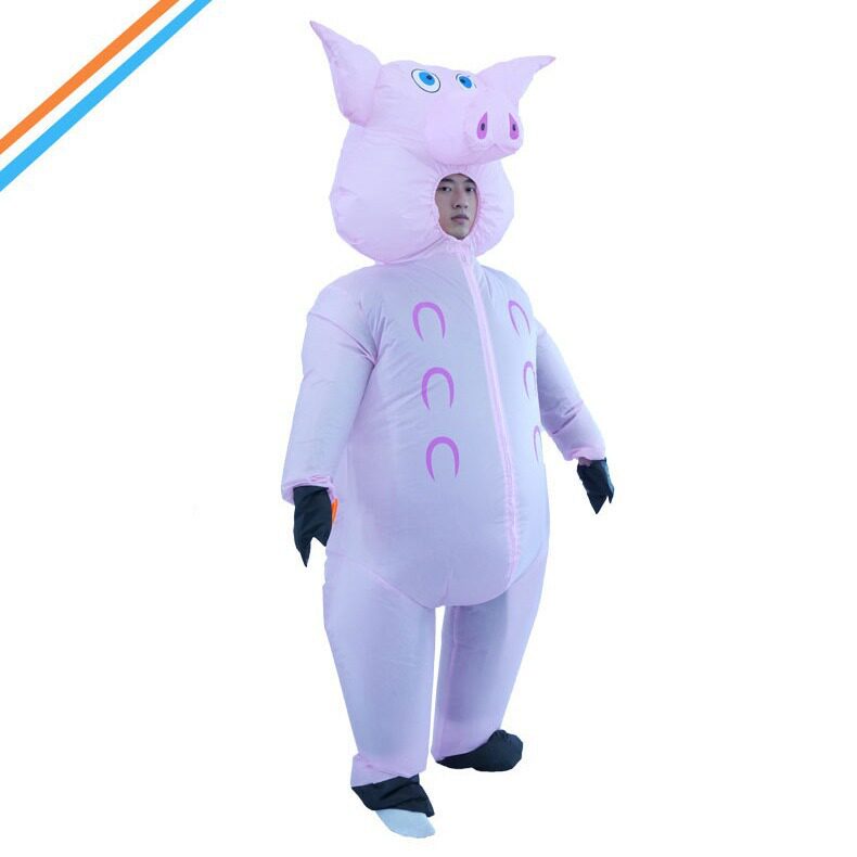 舞台表演可爱充气猪服装