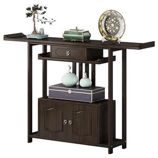 新中供式条案小玄关桌子靠墙超窄边饰入户玄关桌柜装F7658J8H端景