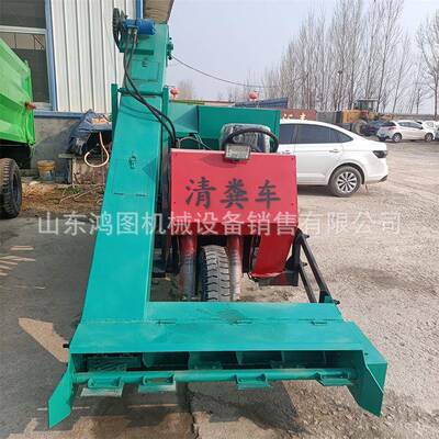 养牛场轮粪自动清理车三车载式污牛粪清RSE粪车自卸斗粪翻便运输