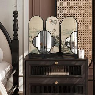 飾品鏡小屏風擺臺畫新中式 客廳子桌面F98T6SS9擺電視柜好裝 感家件