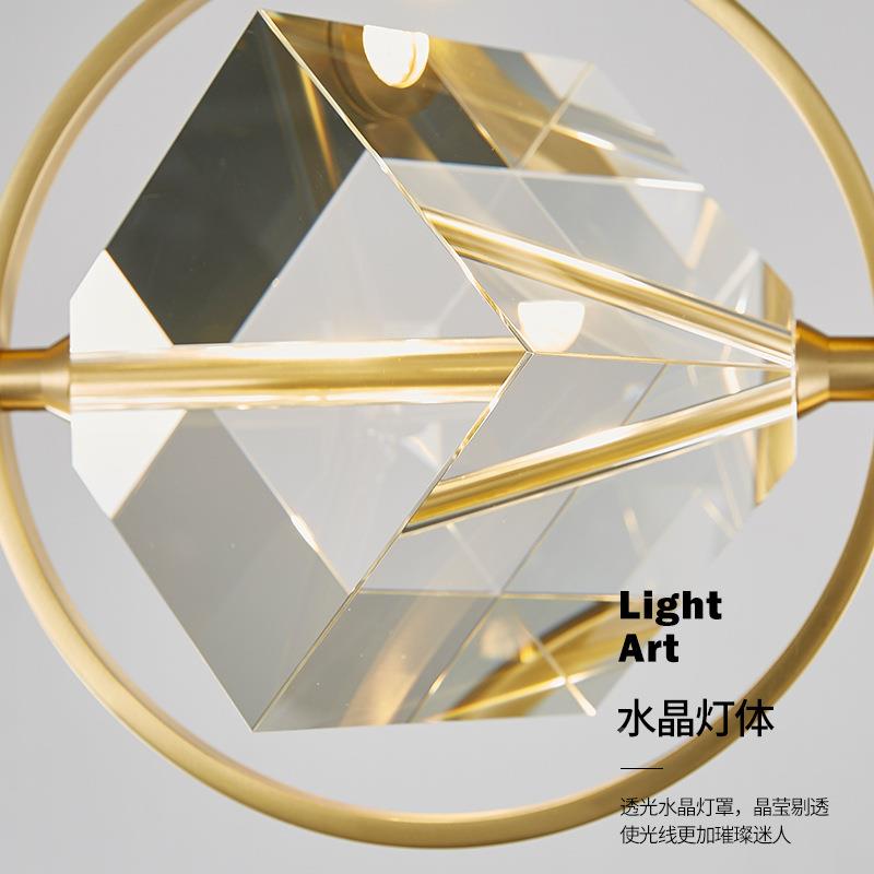 充水电吧台吊灯无线控卧室灯轻奢橱遥窗餐厅LE晶D床头吊灯充YSG-8