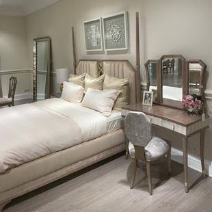 美克梳浪漫星城妆美式简约台梳妆53640卧室化镜子美家实木妆桌梳