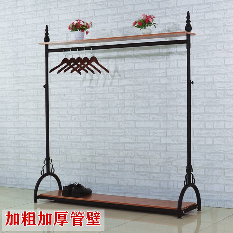 欧式复古服装店展示架落地架陈列挂衣架男女童装伸缩升降单杠架子