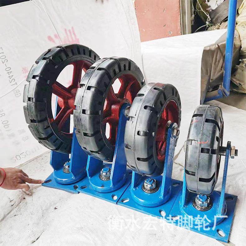 加重型橡轮6加寸8寸10寸12寸型万向轮超强承重型橡胶脚轮胶IRE厚