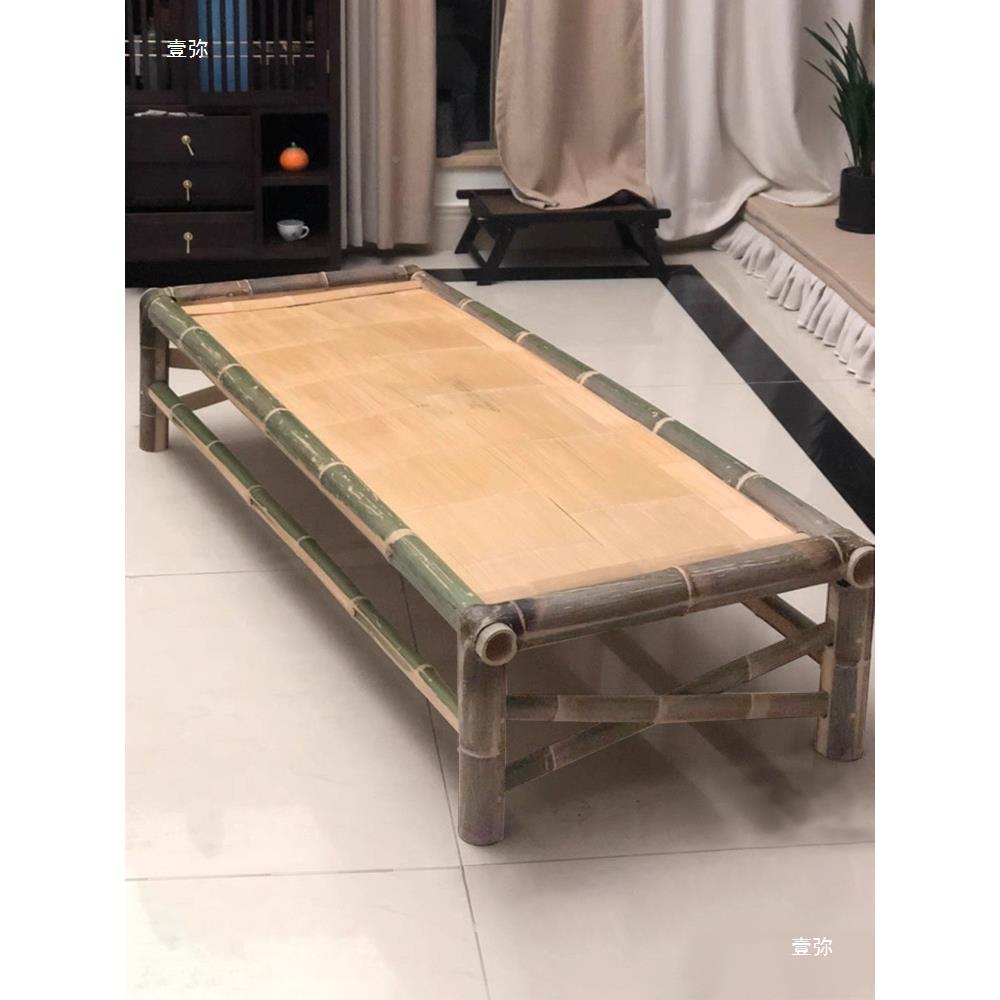 竹床老式床竹凉老款农村乘手工单坐0008睡两用家用人床凉沙发床竹
