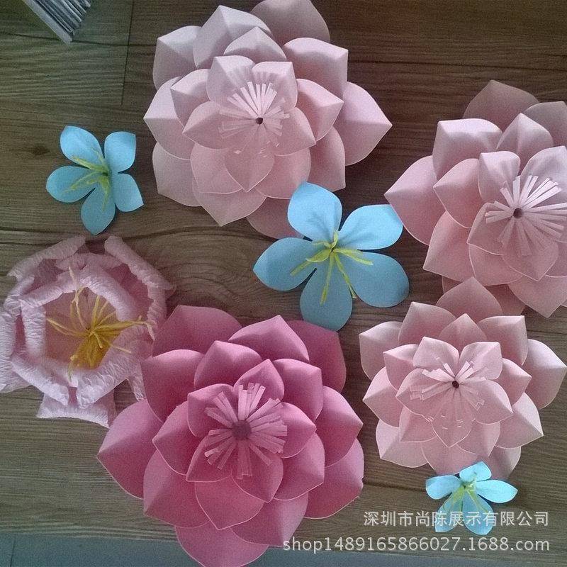 创花053意手工仿真纸花橱演窗展示装饰束婚庆商场地布景菊花道具