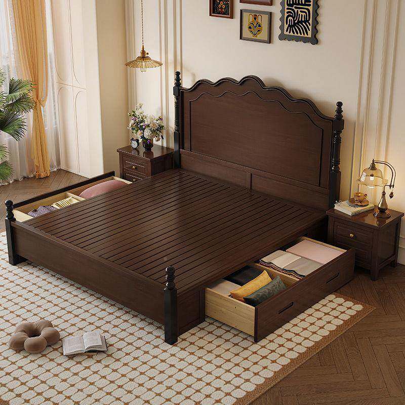 实木床用复古美式大床古风法中式双人主卧家现代简约小户FWO型法