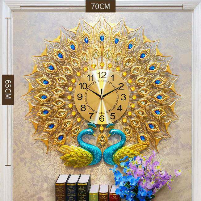 厅钟表客挂钟CMZ雀家用时钟尚现代简约轻奢静音时挂墙孔挂表装饰