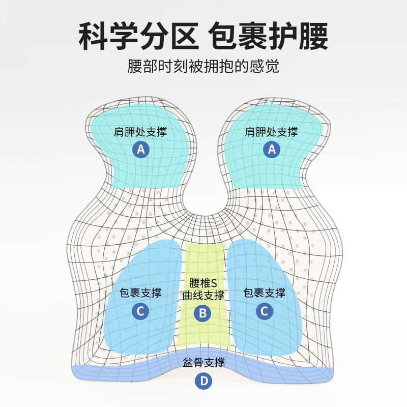 天然乳胶汽车腰靠办公室椅背垫枕芯孕妇护腰靠枕带绑带厂家直销