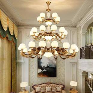 店式 楼客厅工程灯酒大厅创IZT意锌合金现代灯 水晶大吊别墅复欧式