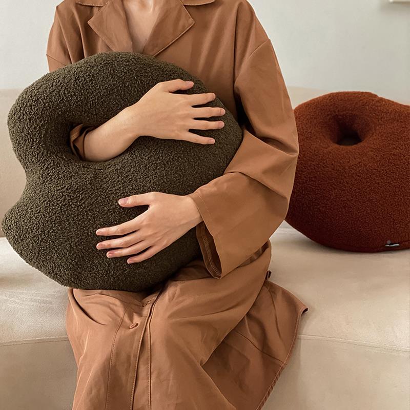 S858靠无品牌/复古艺术沙发抱枕中古客厅纯色室垫民宿靠枕飘窗装