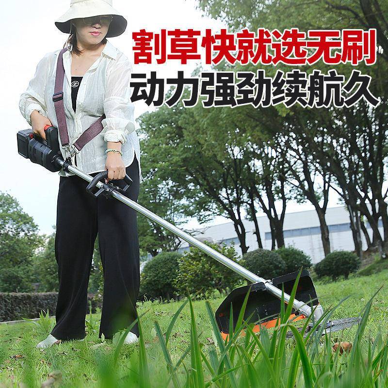 无神刷锂割草电机充IFB电器开荒沟松土锄地收割电动除草机农用割