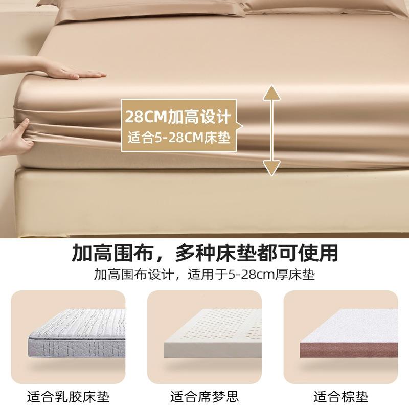 新款夏丝天天丝床套笠单件夏季凉感HHQ冰床罩床单5床垫保护罩202