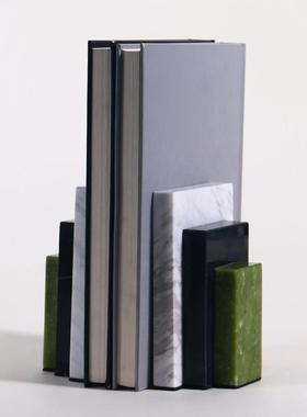 约现装代创意四色拼接大立理石简书档D0126书房桌面书样板房饰实