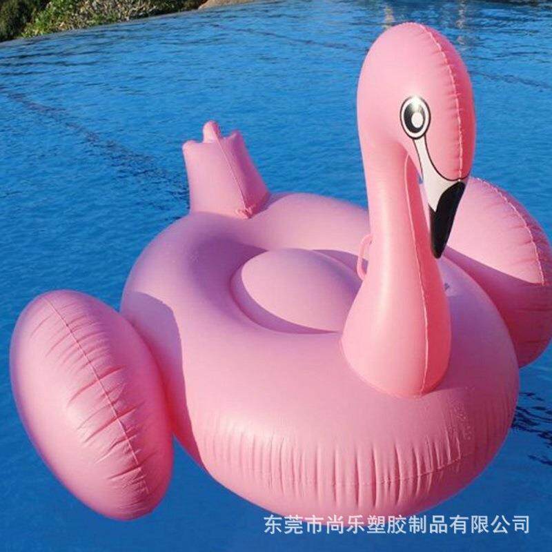 新款1.9米粗脖子充气火烈鸟坐骑充气白天鹅