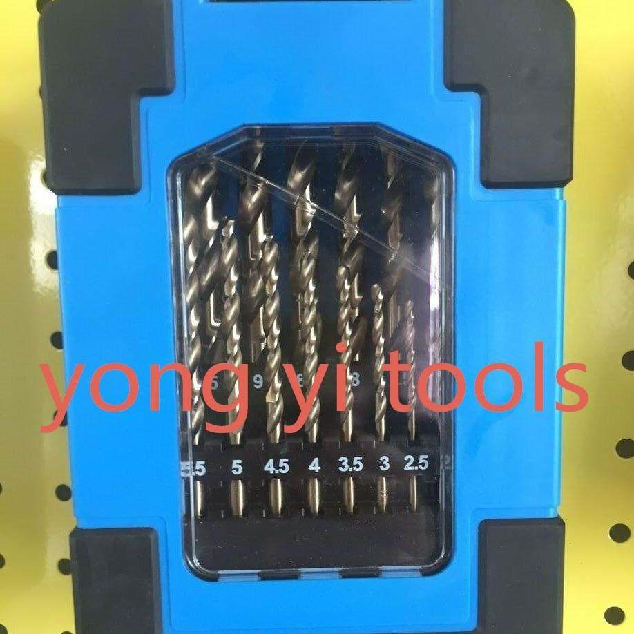 25PC（1-13）*0.5高速钢M35全磨麻花钻玫瑰盒套装