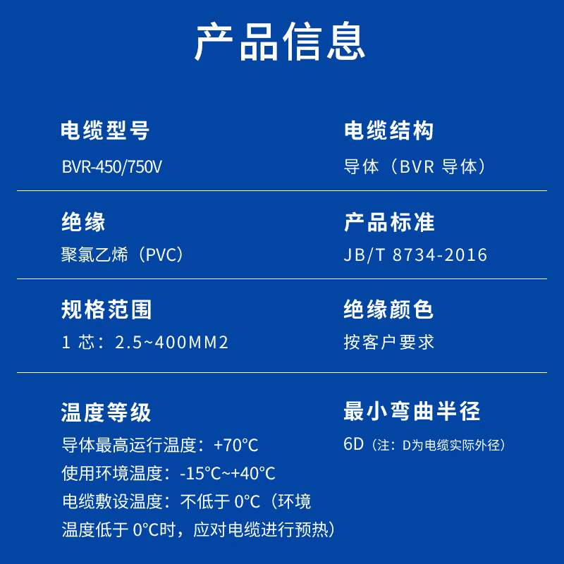 平方单芯多股软线纯铜芯 BVR绝缘导线 起帆电线BVR1.5/2.5/4/6/10