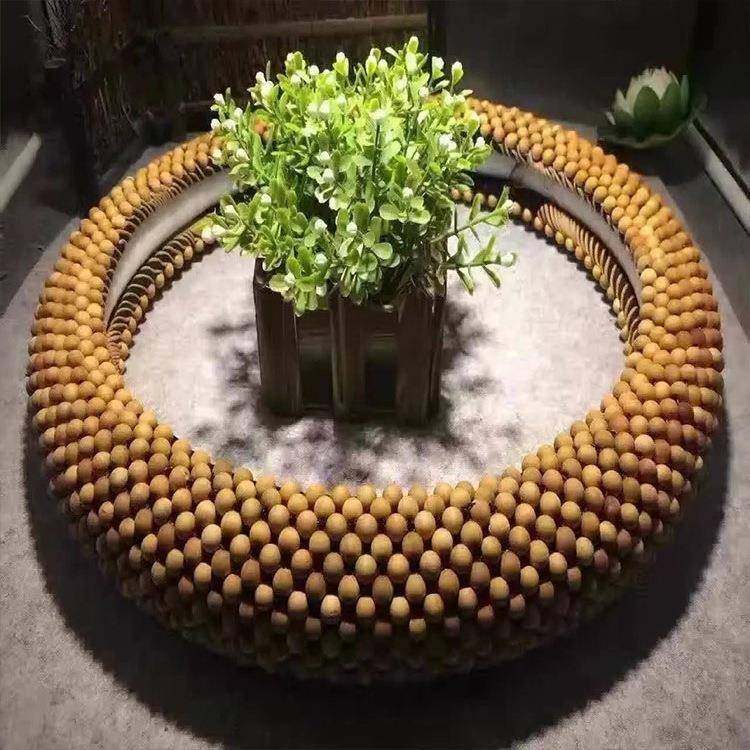 崖柏血檀摆件汽车木质方向盘套手把件摆饰