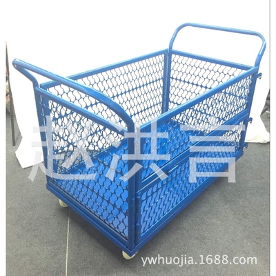 直销供应钢制物流仓库搬运车物料车网车手推车物流车周转箱