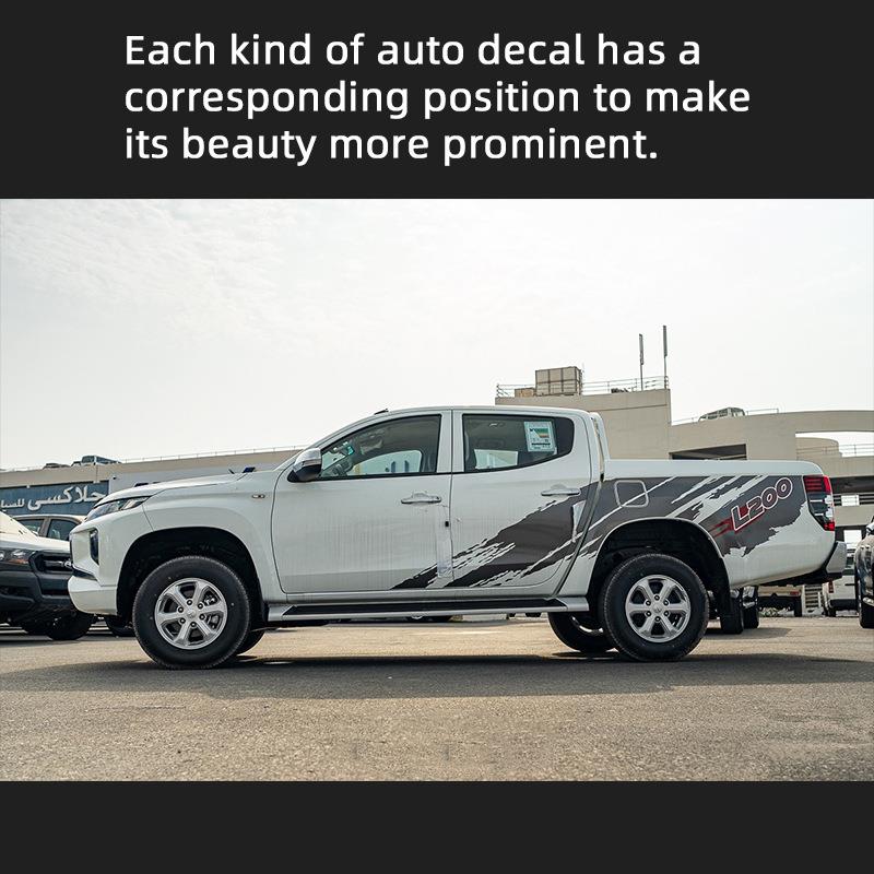 适用于大车皮卡车身贴纸个性改装门窗车体尾部L200拉花彩条车贴