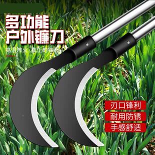 镰刀割草刀农用砍割两用砍柴刀锰钢锻打砍树刀开山刀柄野营工具